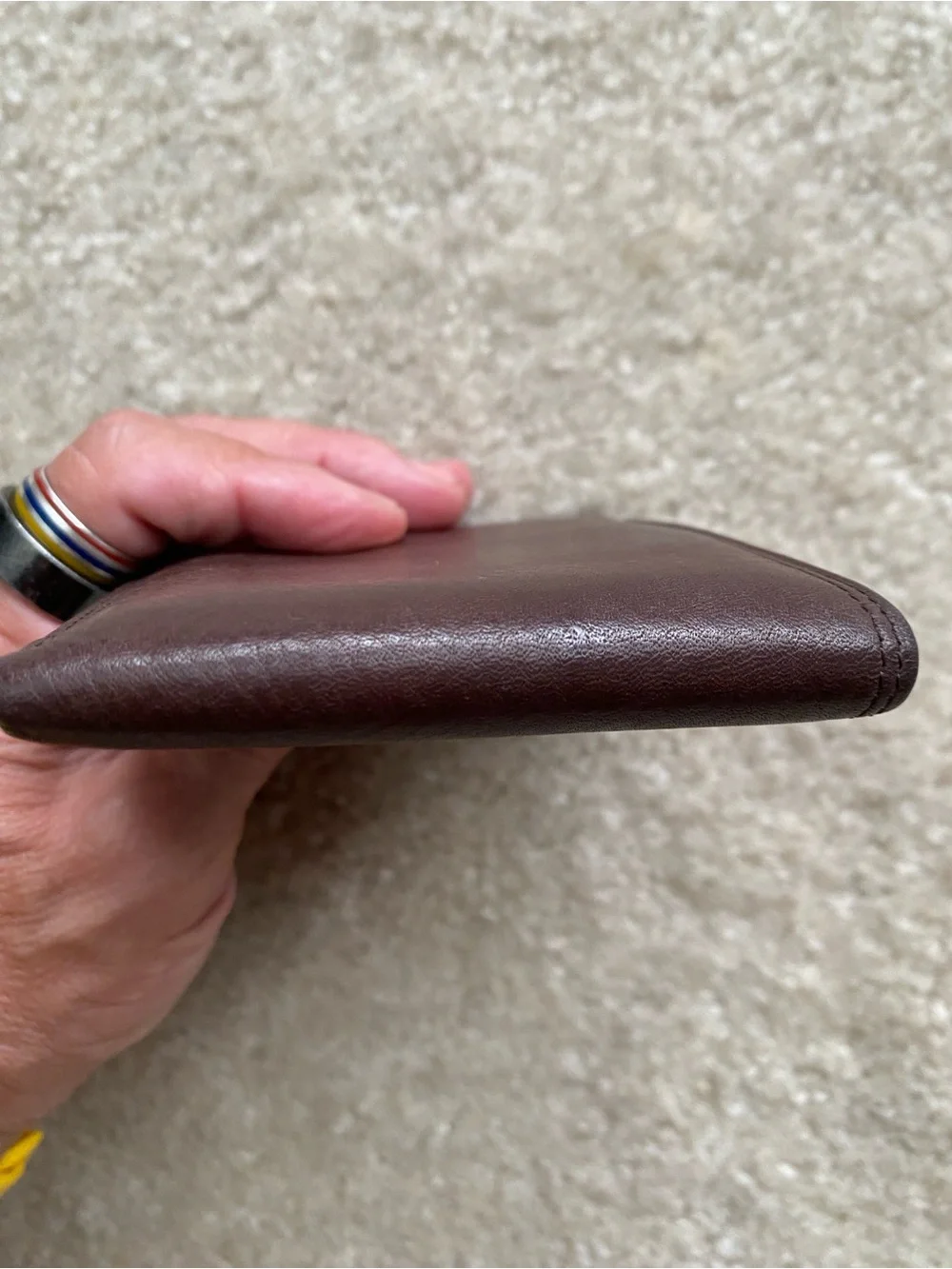 Fossil Men's Dark Brown Leather Bifold Wallet